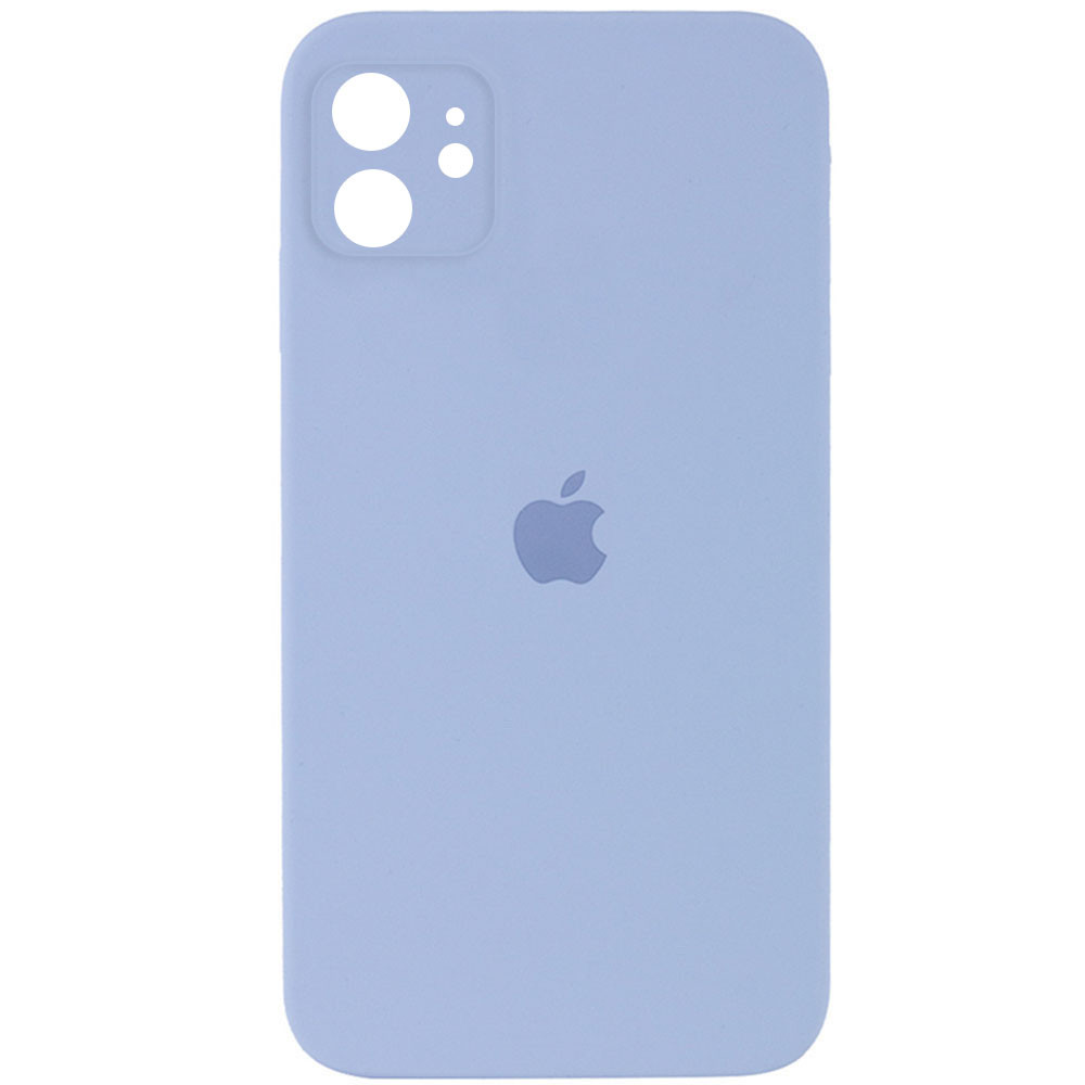 Silicone Case Square Full Camera Protective (AA) для iPhone 11 (Mist Blue)-0